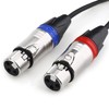 MOBOREST 3.5mm to 2 XLR Female Microphone Y Splitter Adapter
