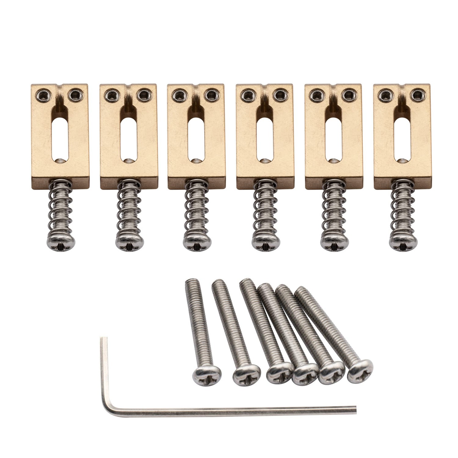 Musiclily Ultra 10.8 mm Modern Brass String Rider Saddles for Strat ...