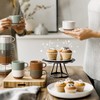 Sweese 8 Ounce Cappuccino Cups Set of 4, Porcelain Stackable