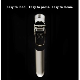 MANNKITCHEN Stainless Steel Garlic Press, Heavy Duty Professional Grade Double Lever-Assisted Garlic Mincer with High Capacity Reservoir - Easy to Clean and Rust Free Garlic Crusher