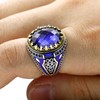 OHMMHO Anillo de joyería turca para hombre con piedra de