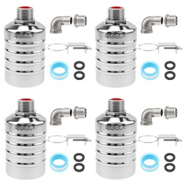 4 Pack Water Float Valve,304 Stainless Steel Automatic Water Float Valve 1/2" and 3/4" Connection Auto Fill Shut Off Water Level Control Valve for Pool, Water Tank, Livestock Troughs