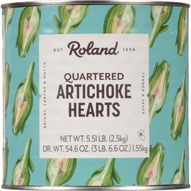 Roland Foods Quartered Artichoke Hearts, 5 Pound 8 Ounce Can, Pack of 2