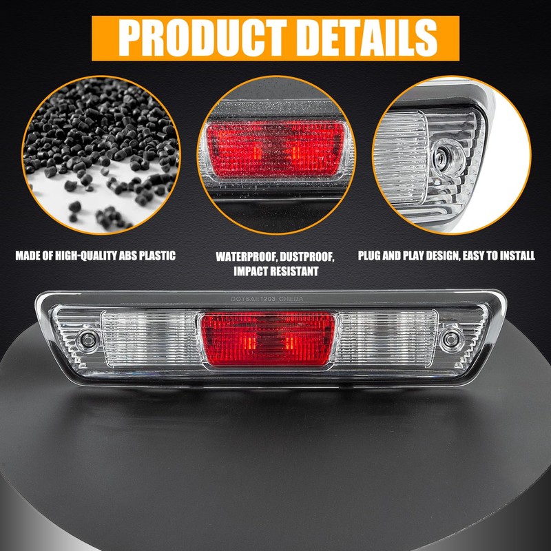 RANSOTO F150 Third Brake Light Center High Mount Stop, Trunk