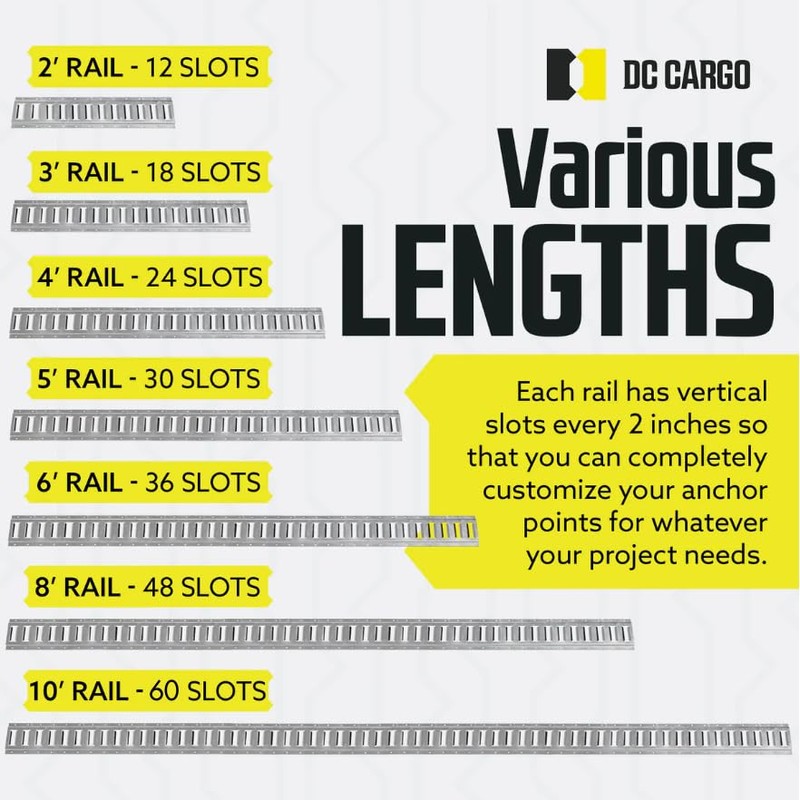 DC Cargo - E Track Tie Down Rail Kit 10'