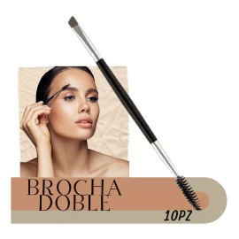 Mafab 10pz Brocha Doble Para Ceja Con  Pincel Cepillo Cosmético F