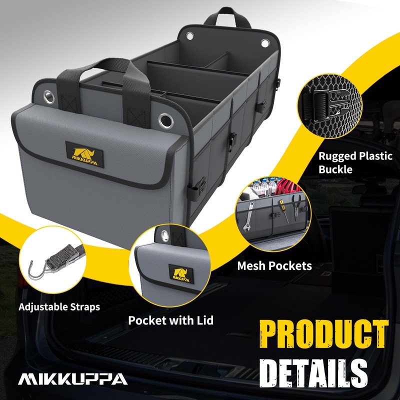 MIKKUPPA Car Trunk Organizer with Cooler - 100L Large Car