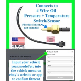 fit Ram Jeep Oil Pressure Temperature Sensor Connector Plug Pigtail Wiring