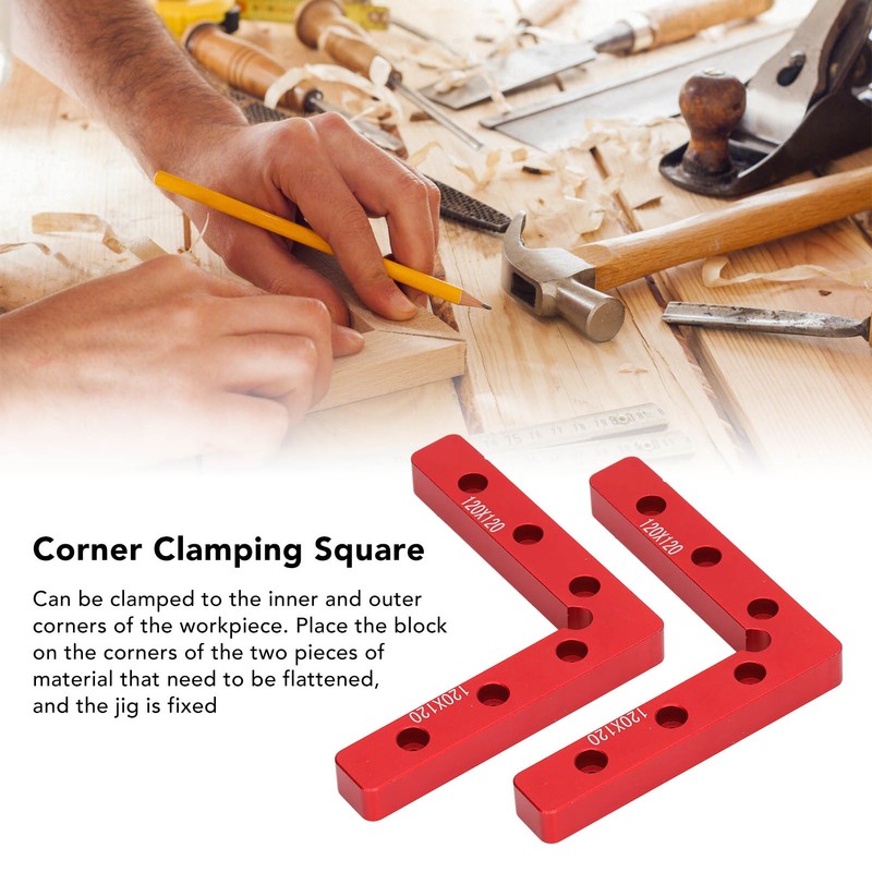 2Pcs 90 Degree Positioning Squares Aluminum Alloy Right Angle Clamps
