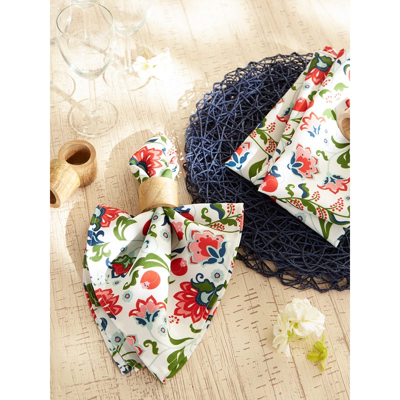 DII Outdoor Tabletop Collection, Garden Floral, Napkin Set, 6 Piece