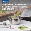 Daniks Modern 10-Piece Stainless Steel Cookware Set with Glass Lids,