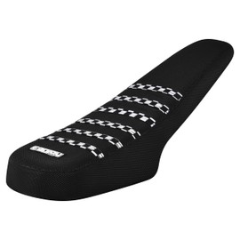 Enjoy Mfg Ribbed Seat Cover - Compatible Fit for Super73 Z-Series, Z1, ZX & Z Miami eBike - Pattern Ribbed - #378 (All Black with Checkered Ribs)