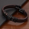 To My Son Bracelet From Mom Braided Leather Men's Bracelet