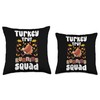 Turkey Trot Running Squad Thanksgiving Throw Pillow