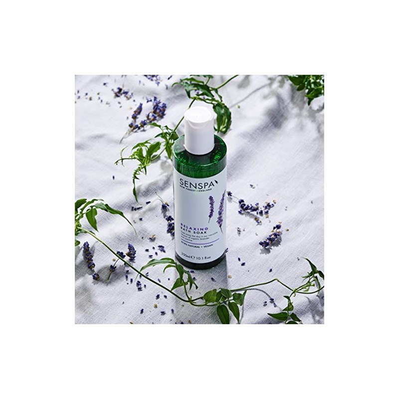 SenSpa Relaxing Lavender Bath Soak, Vegan Bubble Bath, 250ml