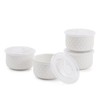 Mosuji 10 oz Set of 4 Oven-Safe Porcelain Ramekins with