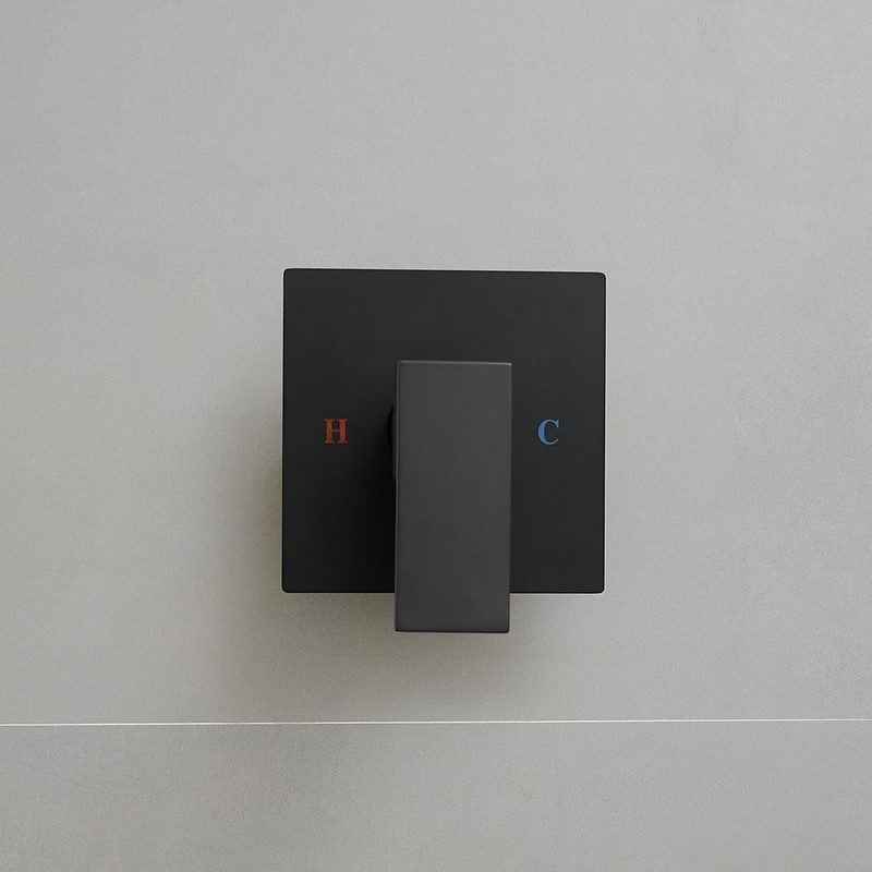 BWE Shower Faucet Set Matte Black Bathroom Rain Shower System