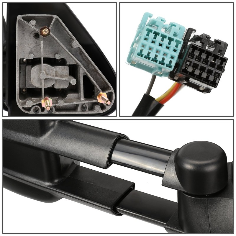 DNA Motoring TWM-001-T111-BK Pair of Powered Heated Towing Side Mirrors