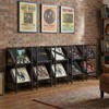 VonDream Conceptual Design Vinyl Record Storage, 2 Tier Black Metal