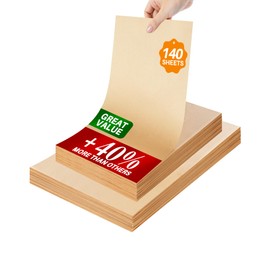 140 Parchment Paper Sheets 9x13 Inch | Precut Unbleached Baking Paper Sheets for Oven, Air Fryer, Cookies, Bread, Pizza | Non-Stick, Greaseproof Liners | Natural Brown