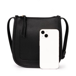 Montana West Small Crossbody Shoulder Bag for Women Mini Classic Satchel Handbags Lightweight Bucket Purse,MWC-077BK