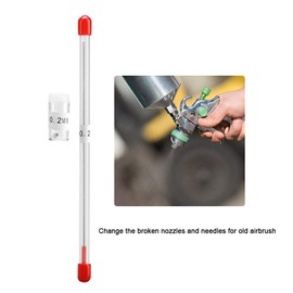 Raguso Airbrush Nozzle Needle Set,Airbrush 0.2mm 0.3mm Fluid Needles 6mm Nozzle Replacement Parts for Airbrushes Accessories (0.2mm)