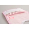 Filet - Soft Fabric Bib with Pink Diamond Pattern and