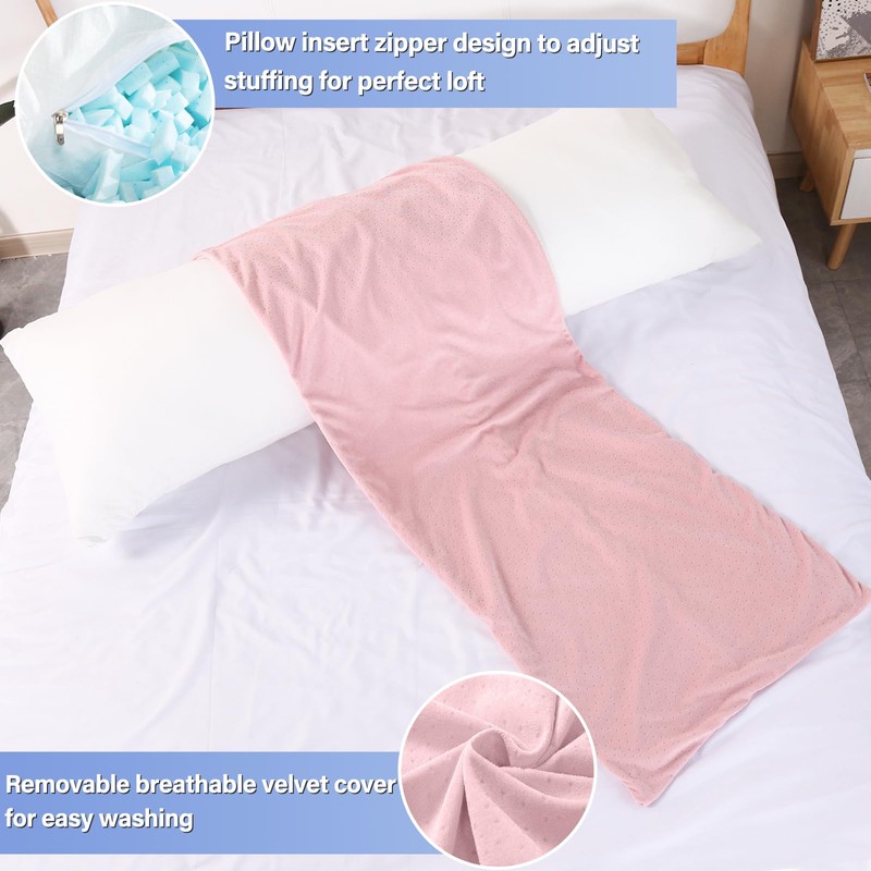1 MIDDLE ONE Body Pillow, Memory Foam Body Pillows for