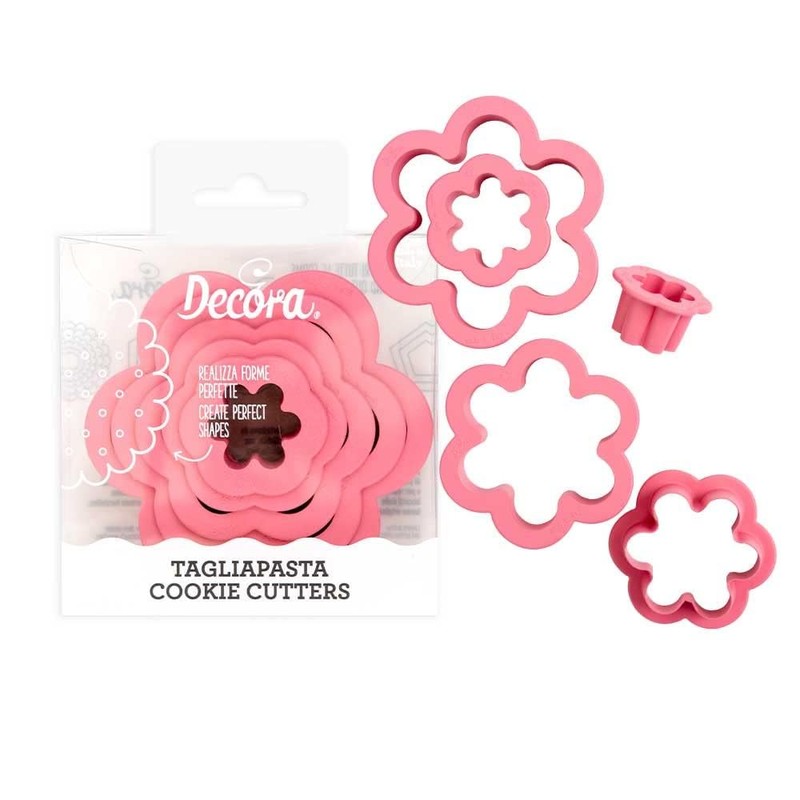 Decora 0255313 Set of 6 Flower Cutters 1.5 2.5 3.5