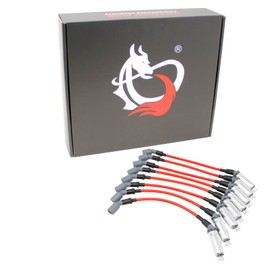 AIP Electronics Dragon FIRE Performance Pro Series Direct Fit 8.5mm 15" 40 Ohm Spark Plug Wire Set Compatible with All LS LT Engines with Katech Valve Covers Replaces MSD 33813 OEM Fit SPW3012-RD
