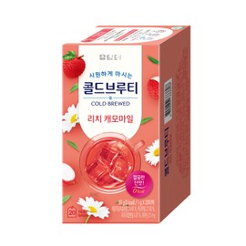 Damtuh Lychee Chamomile Cold Brew Tea - Zero Carbs Zero Sugar, Sweet Cold Tea Beverage with Stevia 30g (20 tea bags)