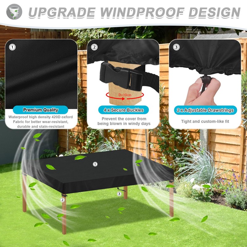 SIMPHAUS Table Top Cover 150 x 100 x 15 cm