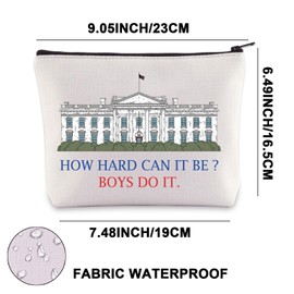 Kamala Makeup Bag Madam President Gift Childless Cat Lady Gifts Team Kamala Gift (How Hard UK)