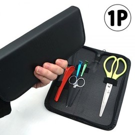 Hairdressing Scissors Multi-purpose Case Hairdressing Accessories Leather Scissor Case Black-WF3AEDD / 미용가위 다용도케이스 미용소품 가위가죽케이스 검정-WF3AEDD