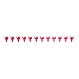 Unique 28794 Bunting Banner-3.65 m-Union Jack Patriotic Party-1 Count (Pack of 1), Multicolour