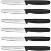 HOHSCHEID Steakmesser Set 6-teilig, Edelstahl Steakbesteck Set Fein Wellenschliff Steakmesser