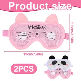 IKOPFLN Augenmaske Kühlend,2 Stück Gel Kühlmaske Warm Augen Kühlmaske Migräne Wiederverwendbare Kühlende Augenmaske für Augenringe, Geschwollene, Augenermüdung Lindern, Migräne