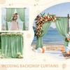 FANPROMS Sage Green Sheer Backdrop Curtains 5x10ft 2 Panels Chiffon