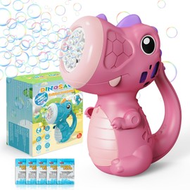 Panacare Dinosaur Bubble Machine, Bubble Toy Children 5000+ Bubbles / Min with Bubble Solution for Wedding/Birthday/Party, Outdoor Gift for Boys and Girls 345678 Years