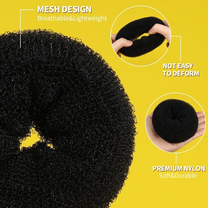 Fandamei Hair Bun Maker Set- 7 PCS Hair Donuts for