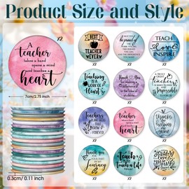 Hollowfly 24 Pcs Teacher Appreciation Week Mirrors Gifts Mini Compact Mirror Bulk Inspirational Thank You Pocket Portable Small Mirrors Graduation End of Year Gift for Teachers Team Group Women