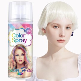 Temporary Hair Color Spray, Rainbow Colors, 120ml (White, 120ml)