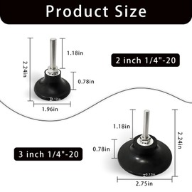 3 Inch Quick Change Disc Pad Holder with 1/4" Shank for Sanding Discs Polishing, Surface Preparation,Die Grinder Accessories,Polishing Round Rotating Tools,2 Pack