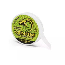 Venom Pipe Thread Tape VM520 1/2" X 520" PTFE Tape Pipe Tape 5 PACK
