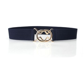 YIWEIYA Women's Elastic Waist Belt, Metal Buckle Skinny Stretchy Waist Belt for Jeans Pants Dresses,Women's Daily Use Stretch Waist Belt