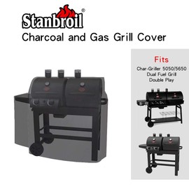 Stanbroil 8080 Dual Fuel Grill Cover Replacement for Char-Griller Duo/Double Play 5050/5650 Gas and Charcoal Grill Without Side Fire Box