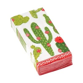 Caspari Merry Cactus Facial Tissue Hankies in Ivory - Pack of 10