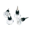 Crystal Diamond Wine Stopper, Sdjdhej 4-Piece Reusable Diamond Wine Set