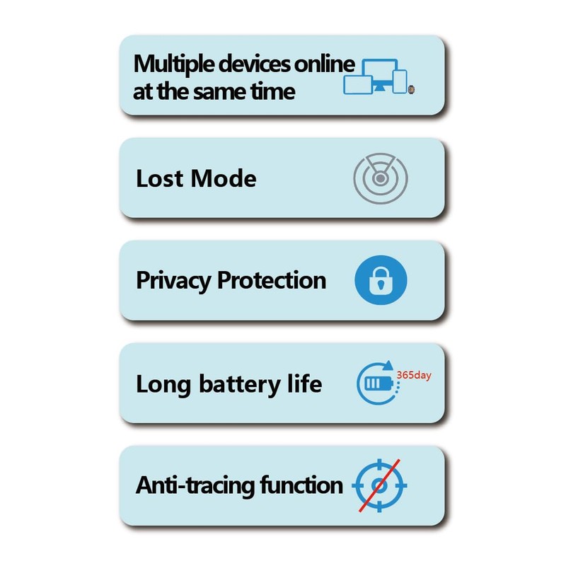 Smart Global Locator Compatible with Apple Find My, Pearl White,