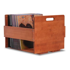Artliving Vinyl Record Storage Record Crate - Storage Crate Box for LP |Album| Records - Bamboo vinyl record organizer Holder Holds Up to 80 Records